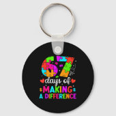 67 Days Of Making A Difference Funny Teacher Stude Schlüsselanhänger (Vorderseite)