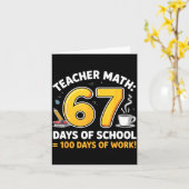 67 Days Of School = 100 Funny Six Seven Meme Teach Karte (Gelbe Blume)