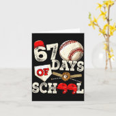 67 Days Of School 67th Day Funny Baseball Meme Men Karte (Gelbe Blume)