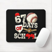 67 Days Of School 67th Day Funny Baseball Meme Men Mousepad (Mit Mouse)