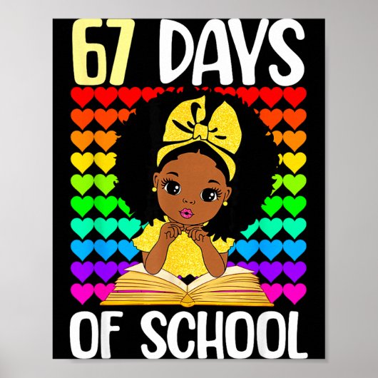 67 Days Of School 67th Day Smarter Six Seven Melan Poster (Vorne)