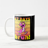 67 Days Of School Bruh Funny Kids Girls Dinosaur U Kaffeetasse (Links)