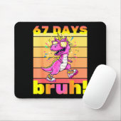 67 Days Of School Bruh Funny Kids Girls Dinosaur U Mousepad (Mit Mouse)