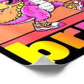 67 Days Of School Bruh Funny Kids Girls Dinosaur U Poster (Ecke)