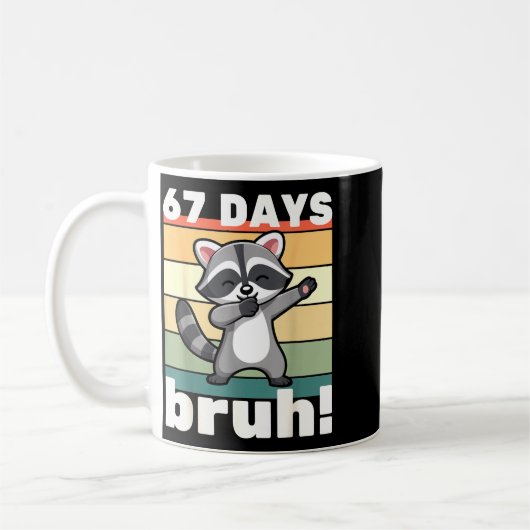 67 Days Of School Bruh Funny Meme Boys Kids Dabbin Kaffeetasse (Links)