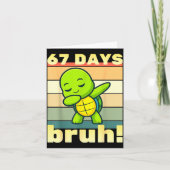 67 Days Of School Bruh Funny Meme Boys Kids Dabbin Karte (Vorderseite)