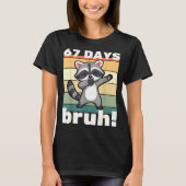 67 Days Of School Bruh Funny Meme Boys Kids Dabbin T-Shirt (Vorderseite)