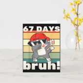67 Days Of School Bruh Funny Meme Kids Boy Girl Da Karte (Gelbe Blume)