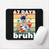 67 Days Of School Bruh Funny Meme Kids Dabbing Ast Mousepad (Mit Mouse)