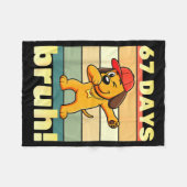 67 Days Of School Bruh Funny Meme Teachers Kids Da Fleecedecke (Vorderseite (Horizontal))