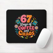 67 Days Of School Coffee Lover 67th Day Of School Mousepad (Mit Mouse)