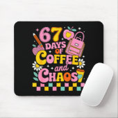 67 Days Of School Coffee Lover 67th Day Of School Mousepad (Mit Mouse)