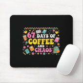 67 Days Of School Coffee Lover Teachers Retro Six Mousepad (Mit Mouse)