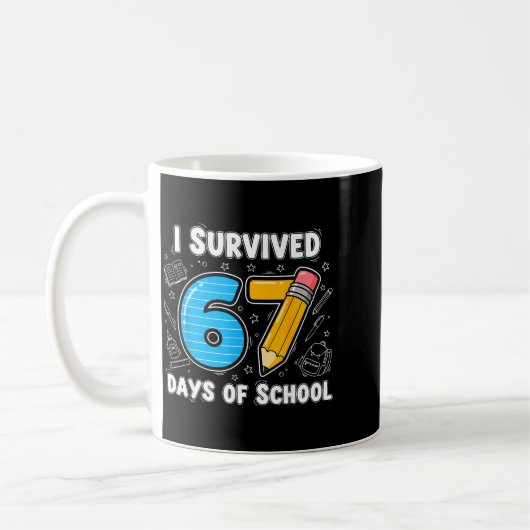 67 Days Of School Complete - Teacher Student Funny Kaffeetasse (Links)