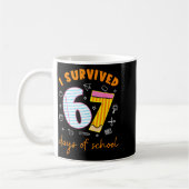67 Days Of School Cool Teacher Design Kaffeetasse (Links)