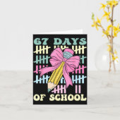 67 Days Of School Cool Teacher Design Karte (Gelbe Blume)