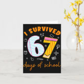 67 Days Of School Cool Teacher Design Karte (Gelbe Blume)