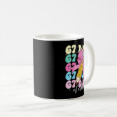 67 Days Of School Coquette Bow Pencil Teacher Cute Kaffeetasse (VorderseiteRechts)