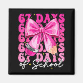 67 Days Of School Coquette Bow Six Seven Meme Teac Magnet (Vorne)