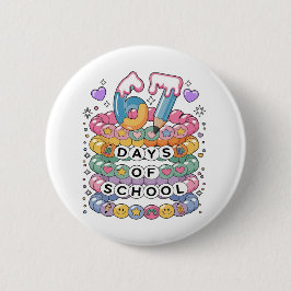 67 Days of School Cute Teacher Colorful Classroom Button