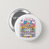 67 Days of School Cute Teacher Colorful Classroom Button (Vorne & Hinten)