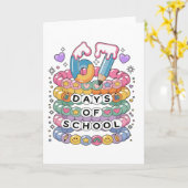 67 Days of School Cute Teacher Colorful Classroom Karte (Gelbe Blume)