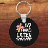 67 Days Of School Funny 67 Days Later Student Teac Schlüsselanhänger (Vorderseite)