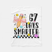 67 Days Of School Funny 67 Days Smarter Student Te Fleecedecke (Vorderseite)
