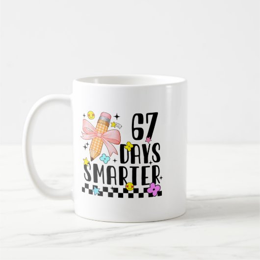 67 Days Of School Funny 67 Days Smarter Student Te Kaffeetasse (Links)