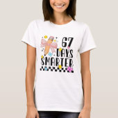 67 Days of School Funny 67 Days Smarter Student Te T-Shirt (Vorderseite)