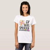 67 Days of School Funny 67 Days Smarter Student Te T-Shirt (Vorne ganz)