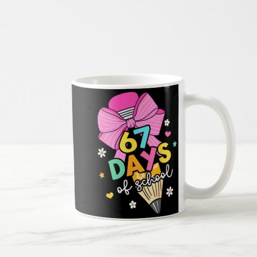 67 Days Of School Girls Coquette Bow 67th Day Of S Kaffeetasse (Rechts)