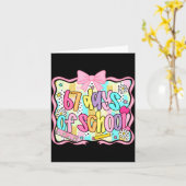 67 Days Of School Girls Coquette Bow 67th Day Of S Karte (Gelbe Blume)