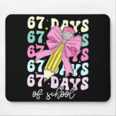 67 Days Of School Girls Coquette Bow 67th Day Of S Mousepad (Vorne)