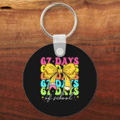 67 Days Of School Girls Coquette Bow 67th Day Of S Schlüsselanhänger (Vorderseite)