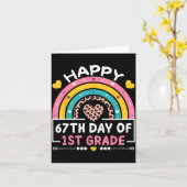 67 Days Of School Happy 67th Day Of 1st Grade Teac Karte (Gelbe Blume)