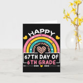 67 Days Of School Happy 67th Day Of 6th Grade Teac Karte (Gelbe Blume)