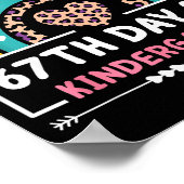 67 Days Of School Happy 67th Day Of Kindergarten T Poster (Ecke)