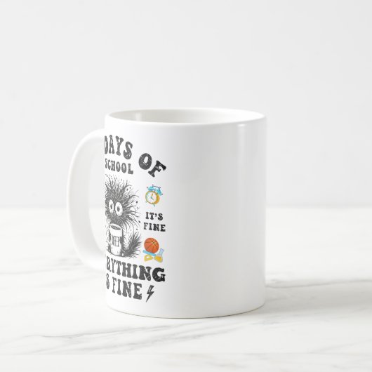 67 Days Of School I Survived Funny Teachers Studen Kaffeetasse (Vorderseite Links)