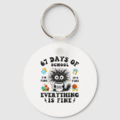 67 Days Of School I Survived Funny Teachers Studen Schlüsselanhänger (Vorderseite)