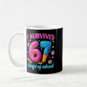 67 Days Of School I Survived Teachers Students 100 Kaffeetasse (Links)
