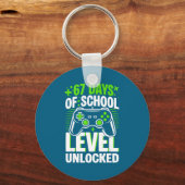 67 Days Of School Level Unlocked 67 Meme Gamer Schlüsselanhänger (Vorderseite)