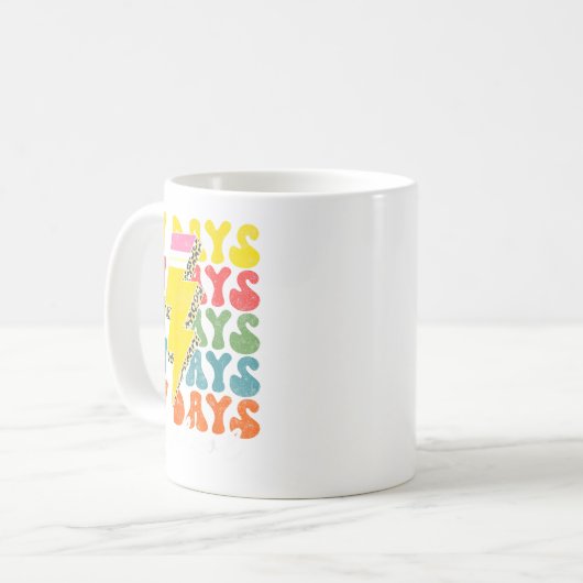 67 Days Of School Lightning Bolt Pencil Teachers S Kaffeetasse (Vorderseite Links)