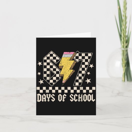 67 Days Of School Meme Slang Abcd Rock Boys Girls Karte (Vorderseite)