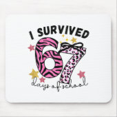 67 Days Of School Nk Leopard Girl Glam Zebra Mousepad (Vorne)