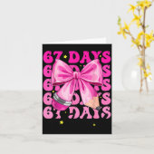 67 Days Of School Pencil Coquette Bow 67th Day Of  Karte (Gelbe Blume)