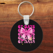 67 Days Of School Pencil Coquette Bow 67th Day Of Schlüsselanhänger (Vorderseite)