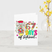 67 Days Of School Pencil Coquette Teacher Student Karte (Gelbe Blume)