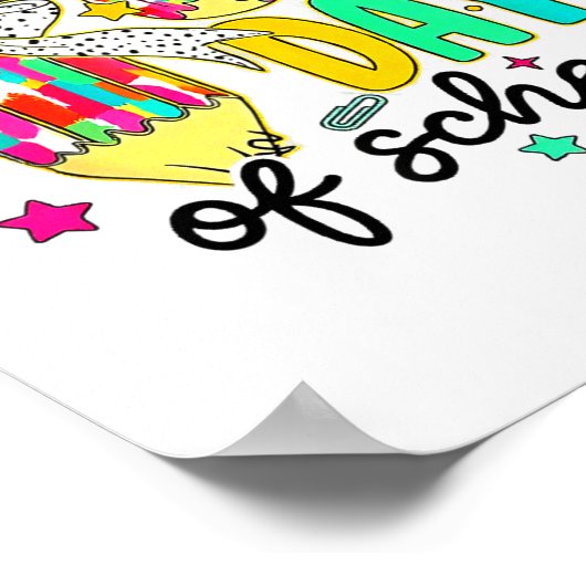 67 Days Of School Pencil Coquette Teacher Student Poster (Ecke)