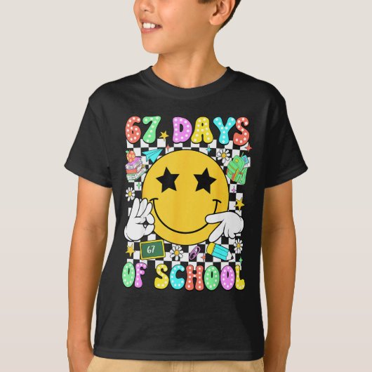 67 Days Of School Six Seven 67 Days Smarter Teache T-Shirt (Vorderseite)